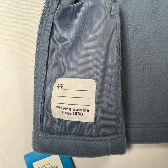 Columbia Kid's Fleece Jacket XXS Birch Falls Youth Powder Blue Full Zip Pockets - Picture 7 of 9
